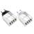 Quick Charge 3.0 4-port USB wall charger adapter in white and black