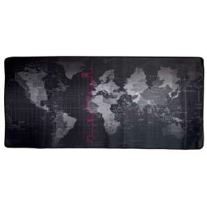 Mousepad KIK, Model harta lumii, 40 x 90 cm, Negru 46508405 Mousepad