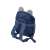 KIK Preschool Bear Backpack, dark blue, back view