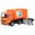 Lena Mercedes garbage truck toy, orange, with two trash cans, 52cm