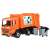 Lena Mercedes garbage truck toy, orange, with two trash cans, 52cm