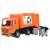 Lena Mercedes-Benz Arocs garbage truck with realistic features and two garbage bins, orange, 52cm