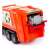 Lena Mercedes-Benz Arocs garbage truck with lifting mechanism and garbage bin, close-up, orange, 52cm