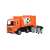 Lena Mercedes-Benz Arocs garbage truck with realistic features and two garbage bins, orange, 52cm