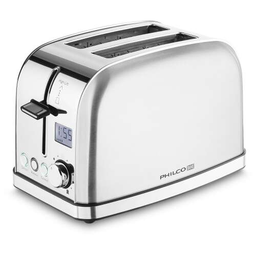 Philco PHTA 4010 rozsdamentes acél 2 szeletes kenyérpirító digitális időzítővel - Philco