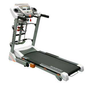 SmileSPORT by Pepita 660 Pro Banda de alergare electrică multifuncțională pliabilă cu centură de masaj și gantere + Twister #grey-white