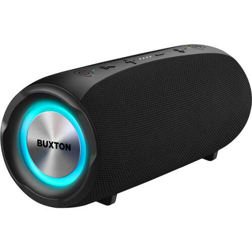 Buxton BBS 7700 tragbarer Bluetooth-Lautsprecher, schwarz, mit Lichteffekten