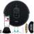 Sencor SRV 9200BK robotic vacuum cleaner with accessories, including charging station, side brushes, filters, and a cleaning tool