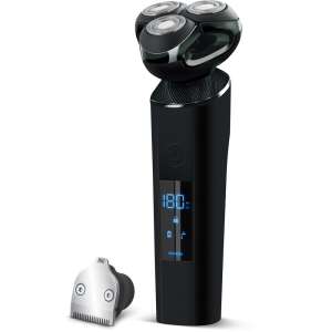 Sencor SMS 7000BK electric shaver with a rotating head, a trimmer, and a digital display - Hair styling and Electric razor
