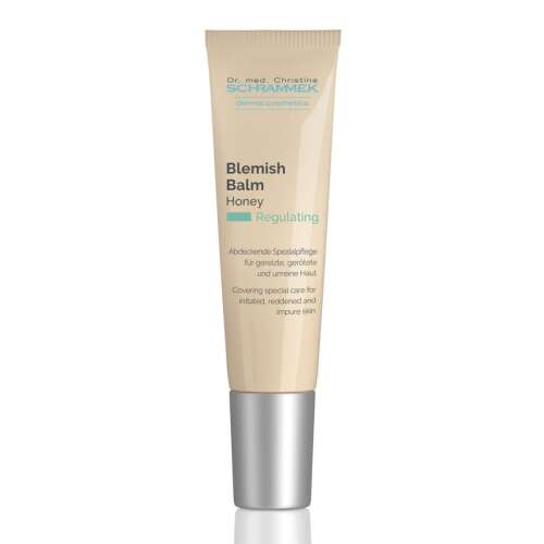 Schrammek Blemish Balm Honey mini, színezett bőrápoló irritált, zsíros és pattanásos bőrre, 15 ml 