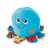 Winfun Musical Octopus Plush Baby Toy, blue plush octopus with colorful tentacles, plays music and dances