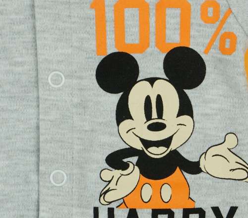 Disney hosszú ujjú Rugdalózó - Mickey Mouse #szürke 30832014