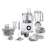 Bosch MultiTalent 8 food processor, white and grey, with all accessories