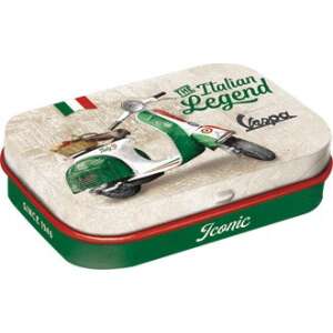 Vespa The Italian Legend mint tin, iconic design, metal box with hinged lid, filled with peppermint dragees - Cukorka