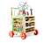 Timeless Tools Multifunctional Wooden Walker, a colorful and engaging toy for toddlers, featuring a maze, abacus, clock, and other activities to stimulate learning and development