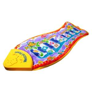 Yiqiu Musical Toys Kick & Play Piano covoraș muzical pentru bebeluși, design colorat cu pește, încurajează lovirea, redă muzică, învață numere, culori și forme - Jocuri si jucării educative