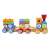 Pepita LittleONE wooden stacking train toy with alphabet blocks, colorful and educational for toddlers