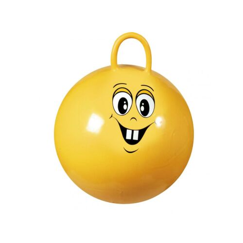 Gelber Ugrólabda Hüpfball mit lustigem Gesicht, 50 cm