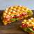 Bubble waffle sandwich with lettuce, tomato and cream cheese