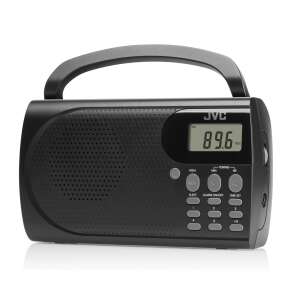 JVC RA-E431B digitális FM rádió ébresztőórával, fekete - JVC