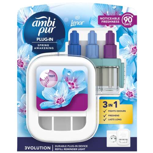 Ambi Pur 3Volution Spring Awakening Electric Air Freshener Starter Kit with 3 Refill Bottles