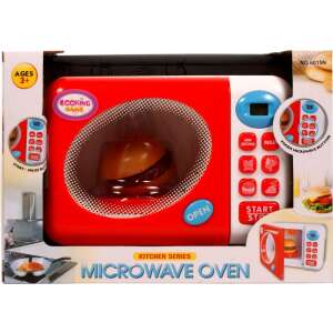 Cuptor cu microunde de jucărie roșu și alb pentru copii, set de joacă pentru bucătărie, joacă de-a, joc de gătit, seria de bucătărie - Jucarii si ustensile de bucătărie