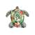Intex 57555 Inflatable Turtle Ride-On, 191 x 170 cm, green with floral design, top view