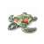 Intex 57555 Inflatable Turtle Ride-On, 191 x 170 cm, green with floral design
