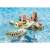 Intex 57555 Inflatable Turtle Ride-On, 191 x 170 cm, green with floral design, child riding in pool