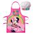 Disney Minnie Mouse pink apron and chef hat set for kids