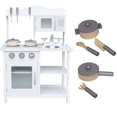 Pepita Bucătărie din lemn pentru joacă cu accesorii #white 47193469
