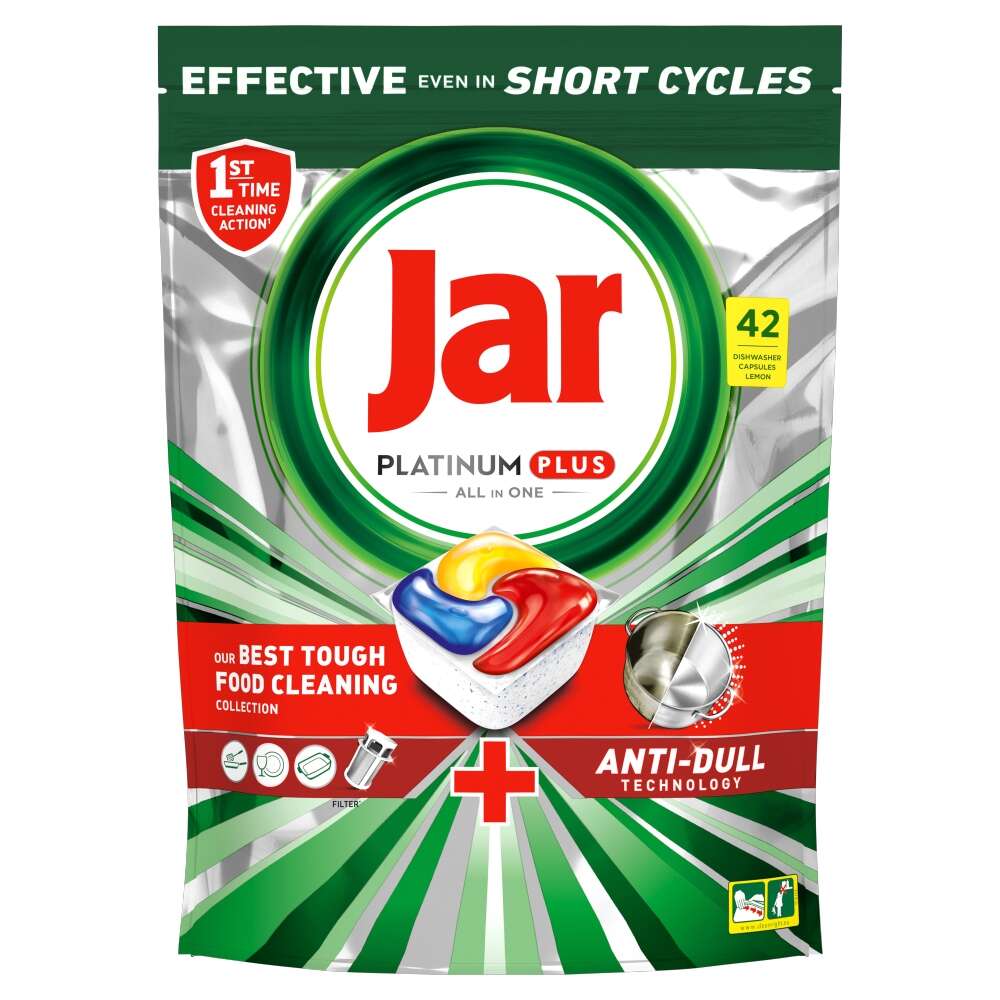 E-shop Jar Platinum Plus All In One Lemon Umývačka riadu kapsula 42ks