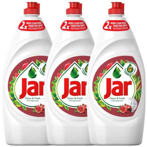 3 pack Jar Clean & Fresh Pomegranate Dishwashing Liquid, 3 x 900ml