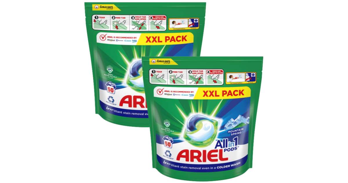 Lot 90 Pods ARIEL Allin1 + LENOR Unstoppables Aérien Capsule Pack Lessive Lavage