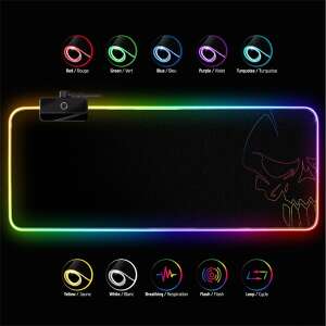 Spirit of Gamer DarkSkull RGB XXL Gaming Mousepad with 10 lighting modes - Mouse Pad