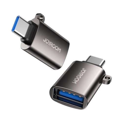 Adaptér Joyroom USB 3.2 Gen 1 na USB typu C, čierny, 2 kusy