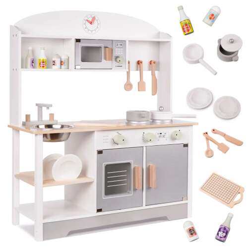 Pepita XXL Wooden Play Kitchen with 12 Accessories #grey