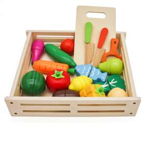 LittleONE by Pepita Holz Schneiden von Obst und Gemüse mit Messern und Schneidebrett 46607475 Babyküche & Spielzeugküchenzubehör
