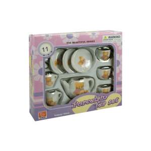Set de ceai din porțelan cu 11 piese cu design de urs, perfect pentru joaca de-a joaca - Jucarii si ustensile de bucătărie