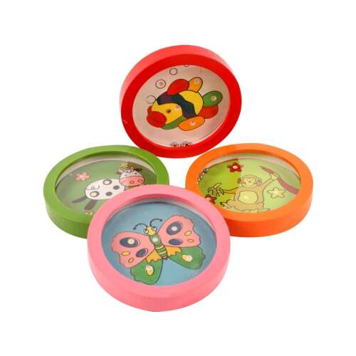 Fa Állatos Labirintusjáték - 9 cm 93298791 - Logikai játék