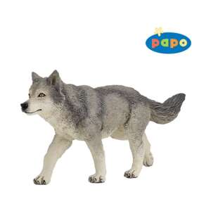 Papo Grauer Wolf Figur, realistisches Tier Spielzeug, 53012 - Papo Figuren