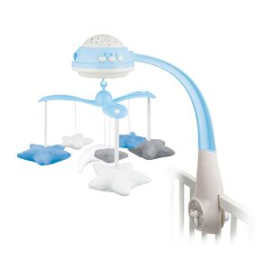Canpol babies kék zenélő körforgó projektorral és csillag plüss játékokkal - Canpol babies