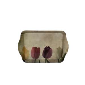 Tálca uzsonnás 21x4,3x2 cm Tulipán mintával