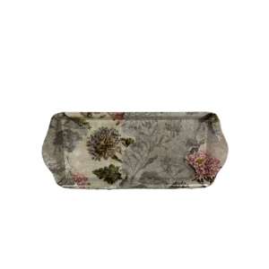 Tálca zserbós 33x14,5x2,5 cm Virág mintás (KKS)