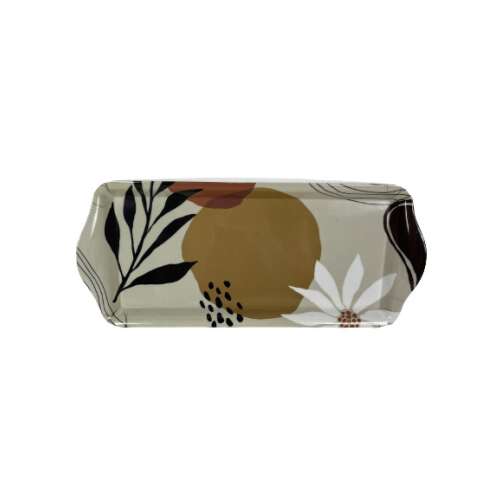 Tálca zserbós 33x14,5x2,5 cm Virágmintás, nappal (KKS) 46617398