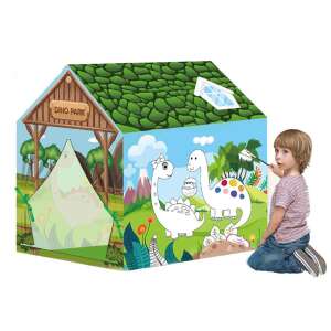 Timeless Tools Dinosaur Play Tent, Colorable, 104x95x72 cm, Kids Play Tent, Indoor Play Tent, Dinosaur Play Tent, Play Tent for Kids, Kids Play House, Play Tent for Boys, Play Tent for Girls - Play Tent & Tunnel