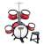 Red toy drum set with stool, Big Band brand