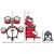 Dimensions of Big Band Kids Drum Set with Seat - Burgundy