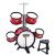 Burgundy Kids Drum Set with Adjustable Stool by Big Band