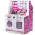 LittleONE by Pepita 2-in-1 Kinder Puppenhaus und Kinderküche aus Holz in einem #pink 93920960}